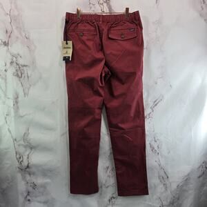 Chubbies Pants Mens Small X 30 Red Cabernets Originals Twill Straight Chino